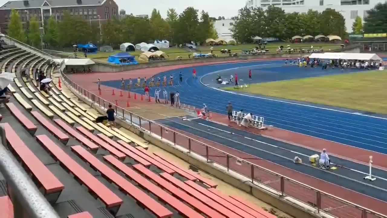 陸上県新人100m第2位！